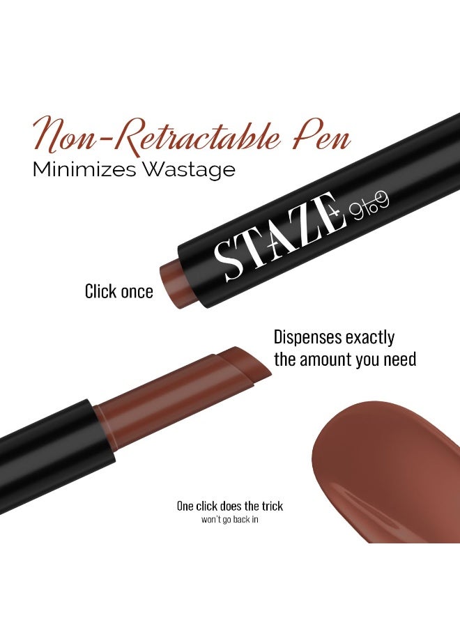 Staze 9to9 Y.U.M.M.Y Lip Gloss Balm | Intense High-Shine Gloss Finish | With SPF 15 | Lightweight | 05 Double Espresso | 2g - Image 4